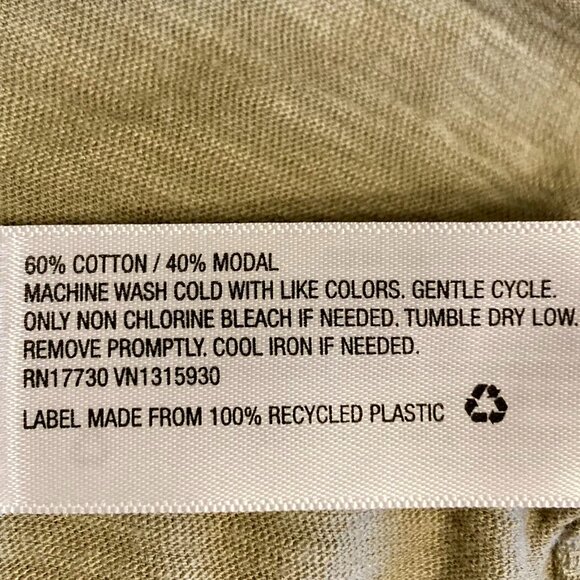 Excellent Condition, SZ L, Cotton Blend Layering Tank, Heathered Sage Green - Picture 3 of 3